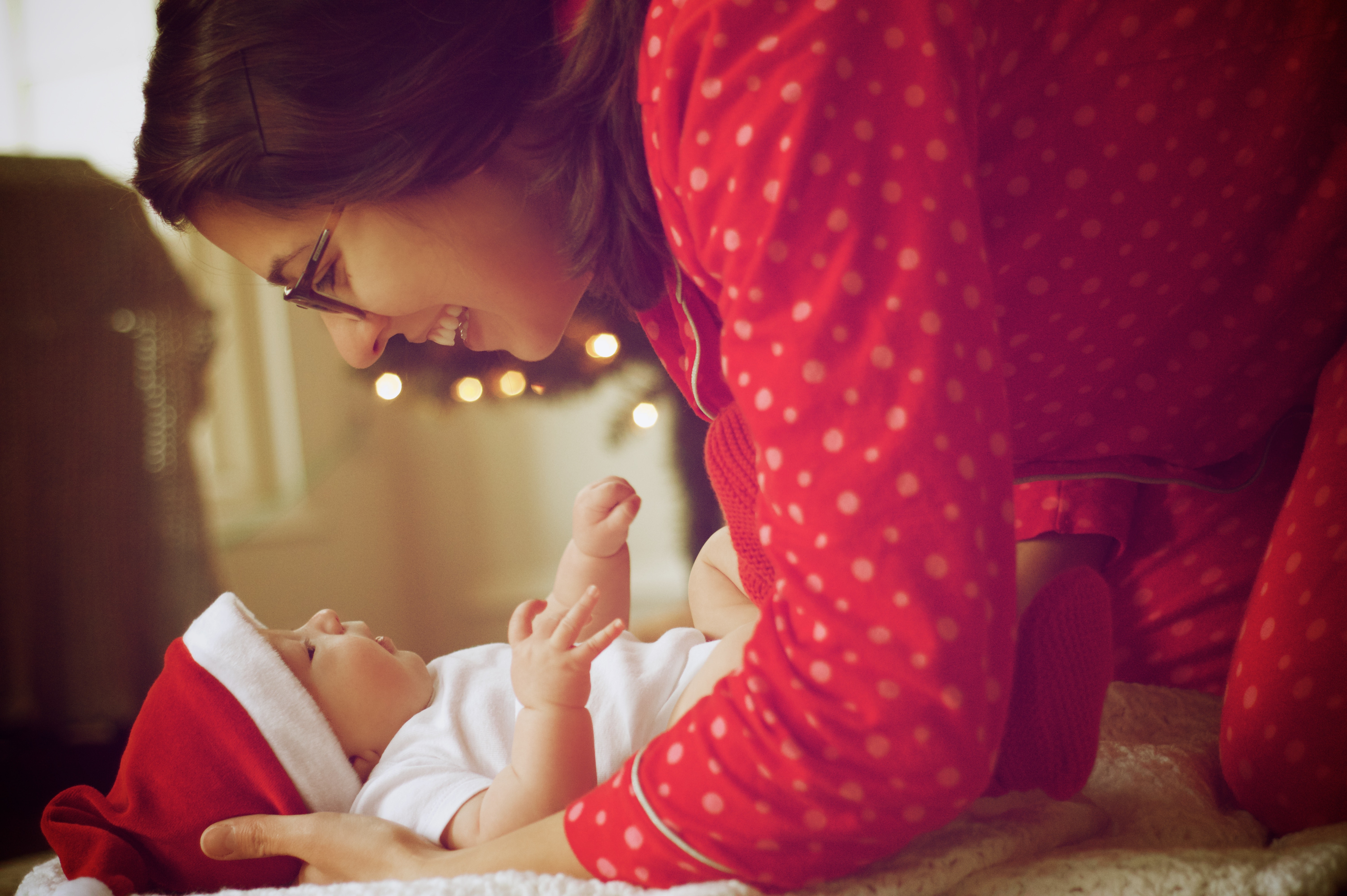 Mother Playing with infant baby