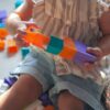 preschooler playing with blocks