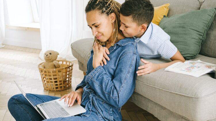 working from home mom