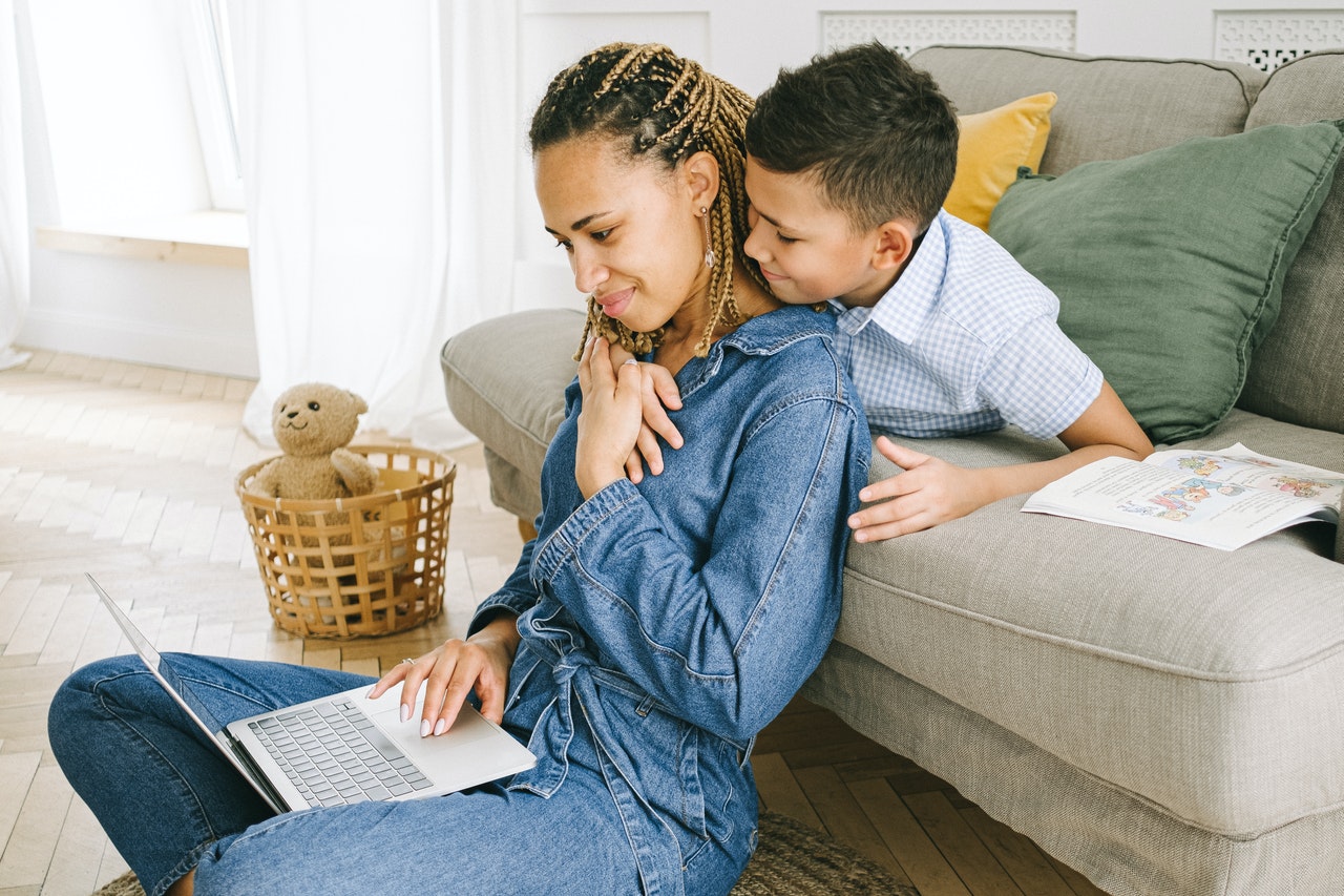 working from home mom